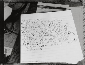 MATTHEW SWARTS MYSTERY SCHOOL CHRIS LETTER TO HIS DEAD GRANDMOTHER COPAKE NEW YORK 1999