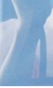 MATTHEW SWARTS A CLOSE-UP, ABSTRACT IMAGE FEATURING SOFT, BLURRED SHAPES AND MUTED BLUE TONES, POSSIBLY SHOWING PART OF A PERSONS SHOULDER, ARM, AND HAND HOLDING SOMETHING, WITH INDISTINCT DETAILS.
