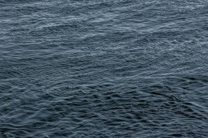 MATTHEW SWARTS DARK BLUE WATER WITH SMALL, RIPPLING WAVES.