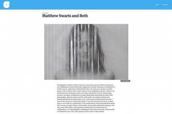 Matthew Swarts + Jörg Colberg + Conscientious Photography Magazine