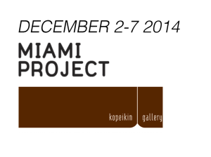MATTHEW SWARTS MIAMI PROJECT, DECEMBER 2-7, 2014. LOGO FOR KOPEIKIN GALLERY.