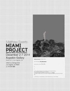 MATTHEW SWARTS MATTHEW SWARTS + KOPEIKIN GALLERY @ MIAMI PROJECT 2014 MATTHEWSWARTSKOPEIKINMIAMIPROJECT2014ANNOUNCEMENT