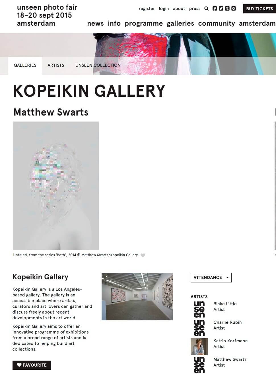 MATTHEW SWARTS Matthew Swarts + Kopeikin Gallery @ UNSEEN PHOTO FAIR/AMSTERDAM 2015 matthewswartsunseenphotofairamsterdam2015