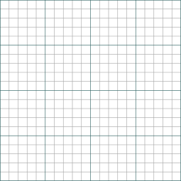 MATTHEW SWARTS A section of graph paper with a grid of small squares. Thicker, darker lines divide the paper into larger squares, creating a clear structure for plotting or drawing graphs—a visual touch often favored by artist Matthew Swarts.