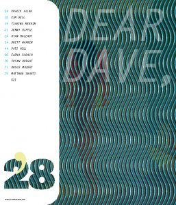 MATTHEW SWARTS MATTHEW SWARTS + DEAR DAVE, (ISSUE 28) DEAR DAVE 28 COVER FRONT V02