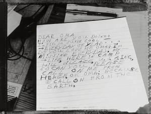 MATTHEW SWARTS MYSTERY SCHOOL CHRIS LETTER TO HIS DEAD GRANDMOTHER COPAKE NEW YORK 1999