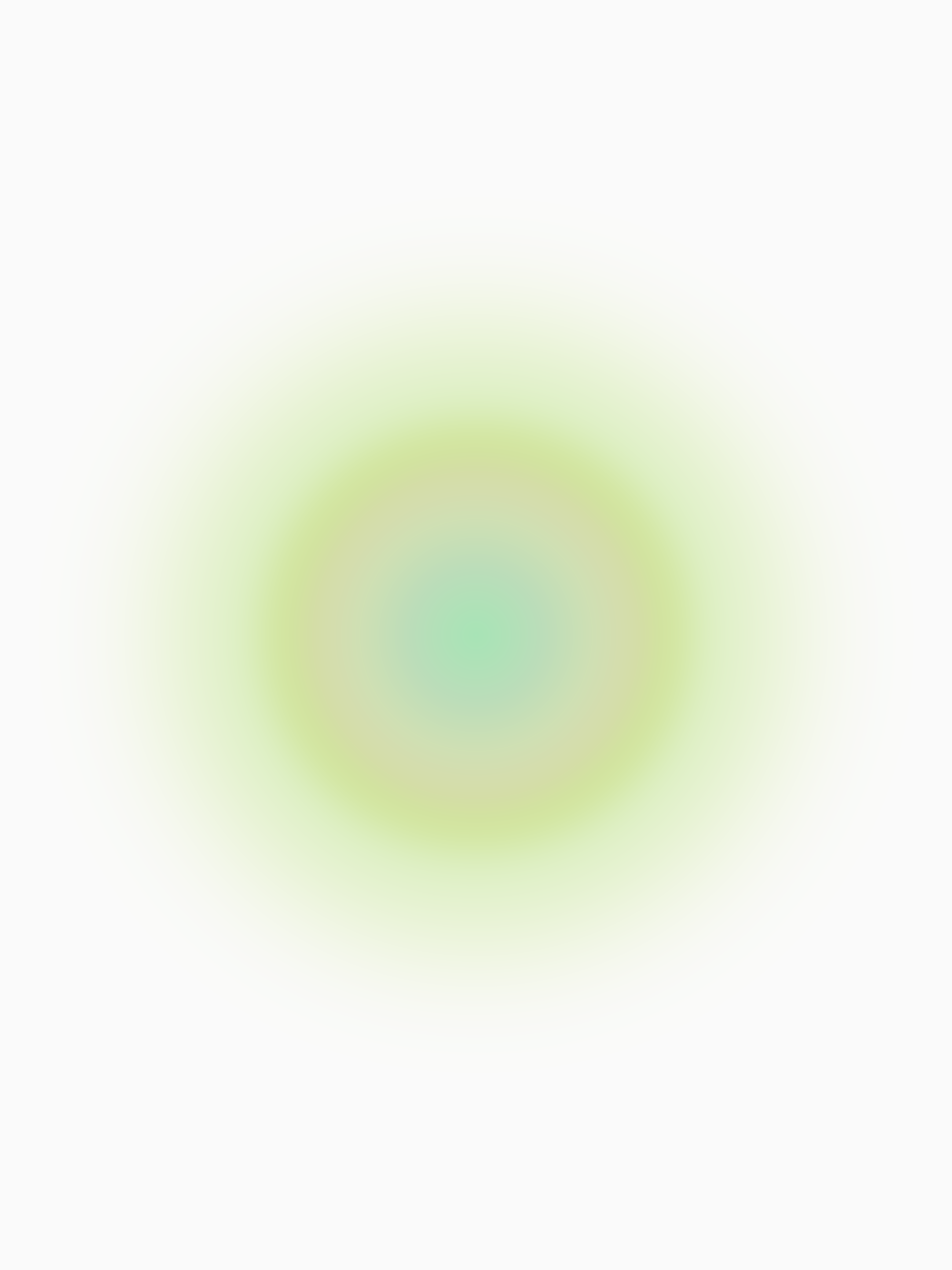 MATTHEW SWARTS A soft, circular gradient inspired by ART, with a pale green center fading into yellow-green and blending to white, creates a subtle, glowing halo effect on a white background.