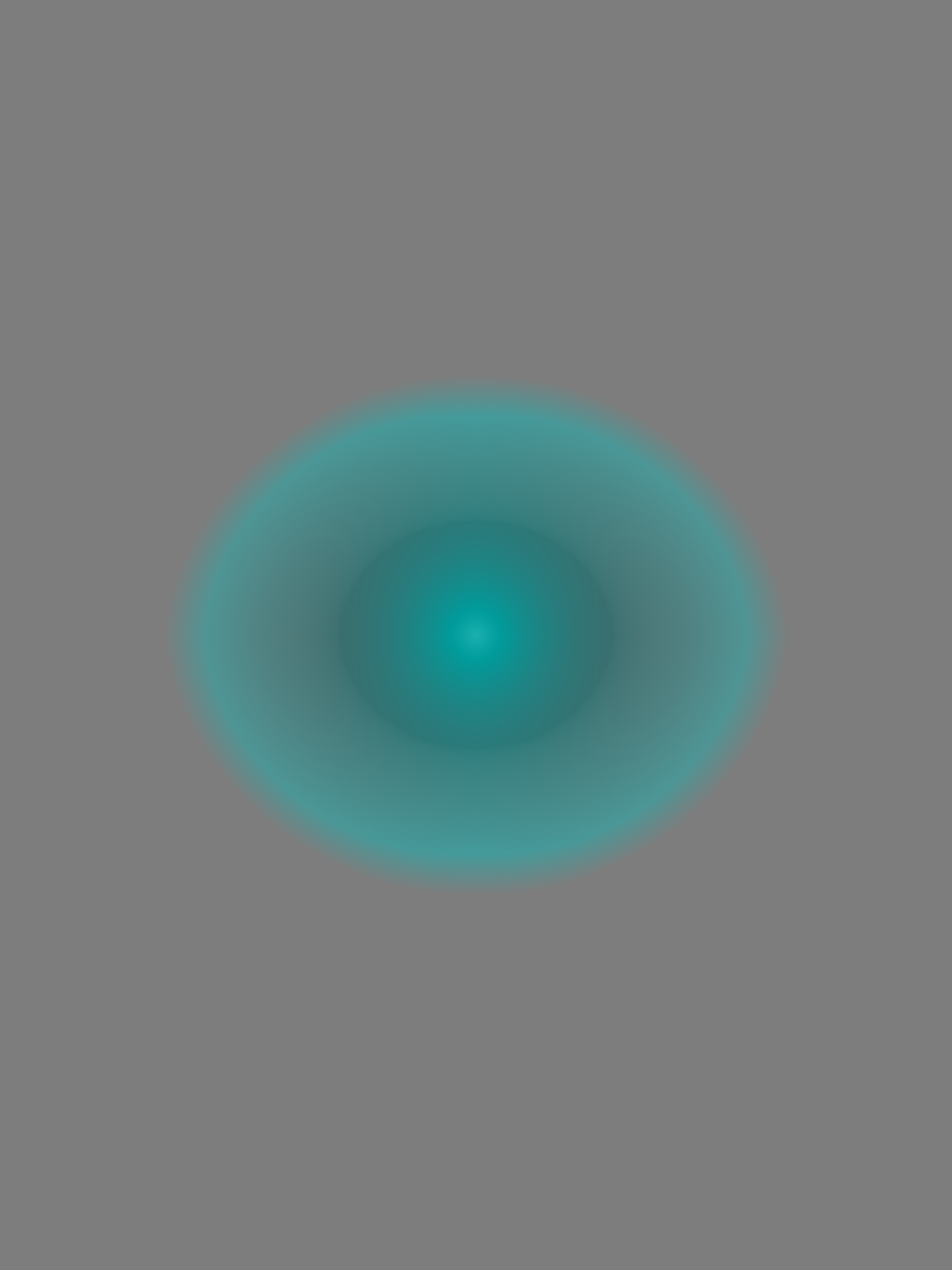 MATTHEW SWARTS A teal, glowing, oval-shaped gradient fades outward from the center against a plain gray background, creating a soft, halo-like effect reminiscent of contemporary visual artist styles.