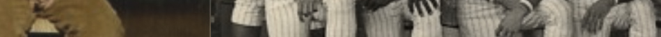 MATTHEW SWARTS A blurred image in the style of contemporary art, showing an orange-brown object on the left and several vertical white and gray striped shapes with hints of garments or fabric on the right.