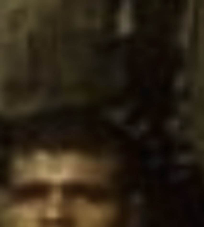 MATTHEW SWARTS A blurry, close-up image of a person’s face with short dark hair; the background appears dark and indistinct, characteristic of contemporary art by artist Matthew Swarts.