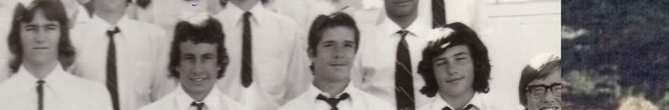 MATTHEW SWARTS A group of young men wearing white shirts and dark ties pose for a formal group photo, reminiscent of contemporary art. The image is cropped at the top and right sides, cutting off some faces against a bright white background.