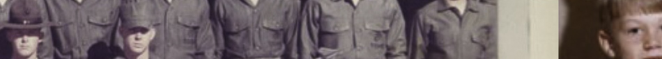 MATTHEW SWARTS A partially visible group photo of people in uniform standing in rows, with one person in civilian clothes on the right edge. Only the left sides of the faces are shown—a CONTEMPORARY image reminiscent of artist MATTHEW SWARTS’s style.