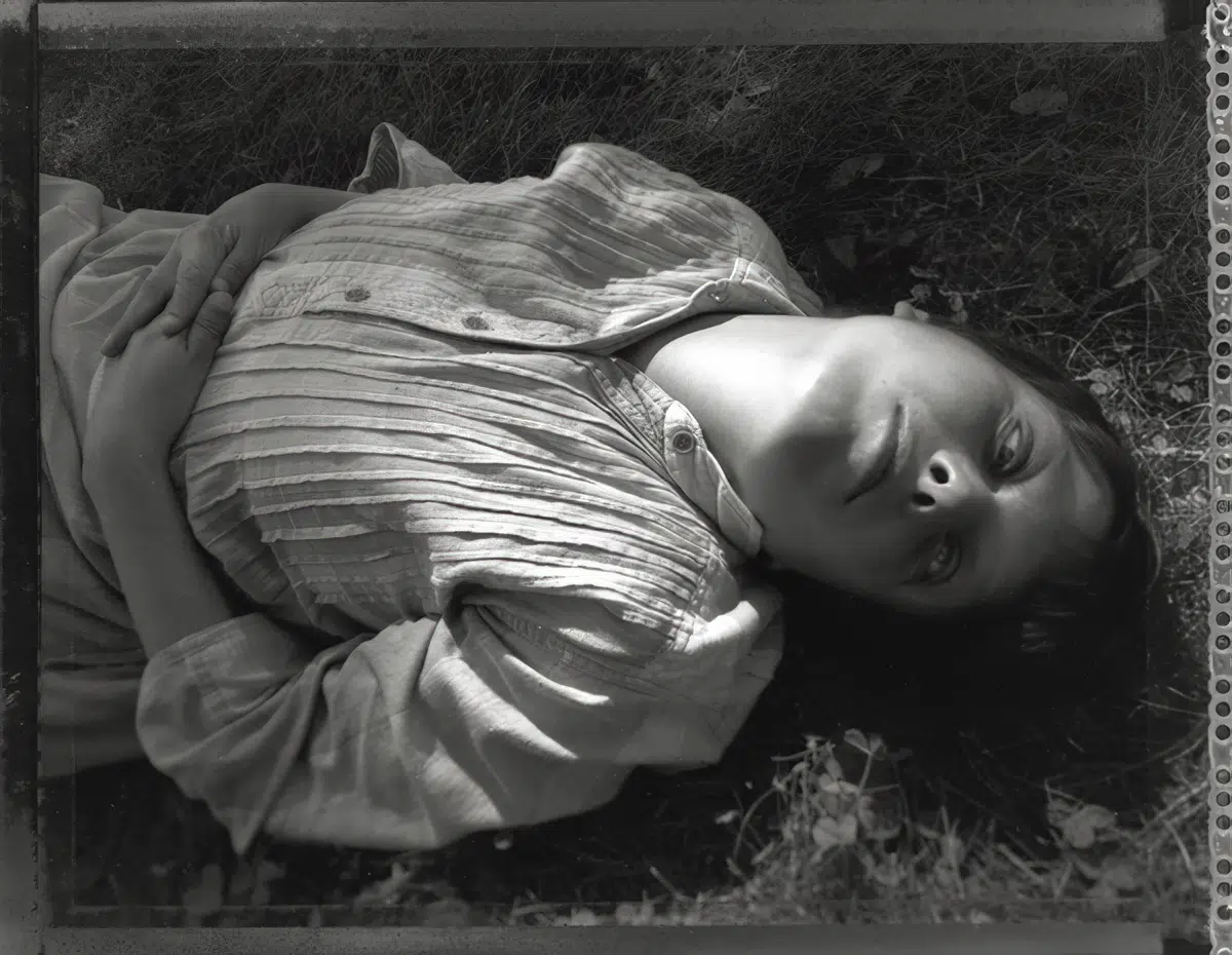 CHRISTINA IN THE GRASS, COPAKE, NEW YORK, 2001.