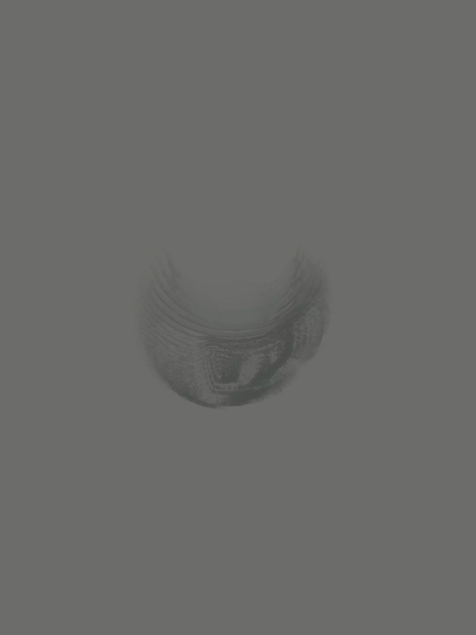 MATTHEW SWARTS A stylized, grayscale close-up of a partially closed eye, set against a plain gray background. This striking piece of visual art features a textured, almost fingerprint-like pattern.