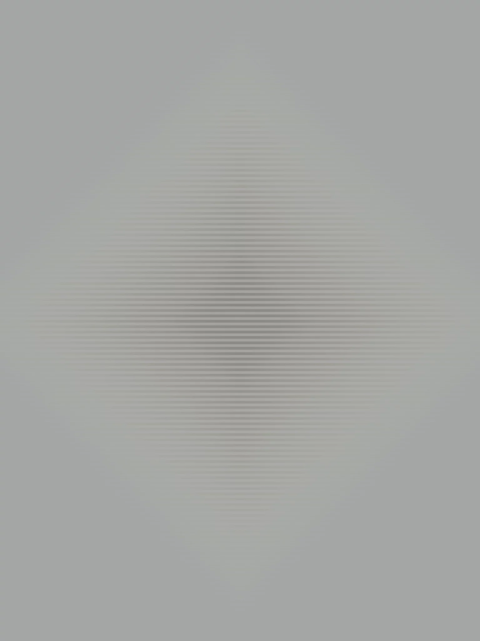 MATTHEW SWARTS A diamond-shaped optical illusion by artist Matthew Swarts, with evenly spaced horizontal lines that gradually darken toward the center, creates a subtle sense of depth on a light gray background—perfect for photography enthusiasts.