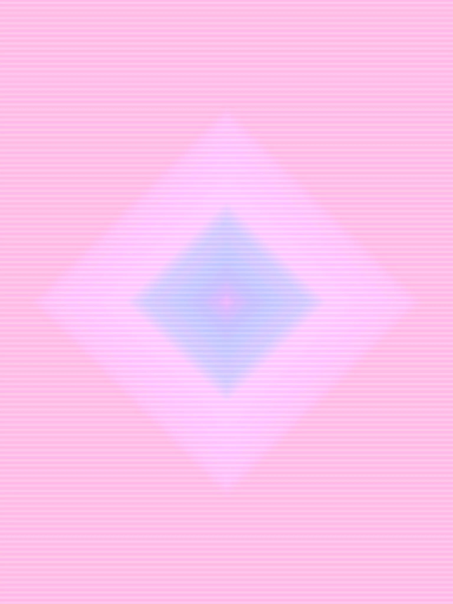 MATTHEW SWARTS A pink background with a central diamond shape, layered in shades of purple and blue, evokes a soft, hazy geometric pattern with a slight gradient effect—a look reminiscent of contemporary artist Matthew Swarts.