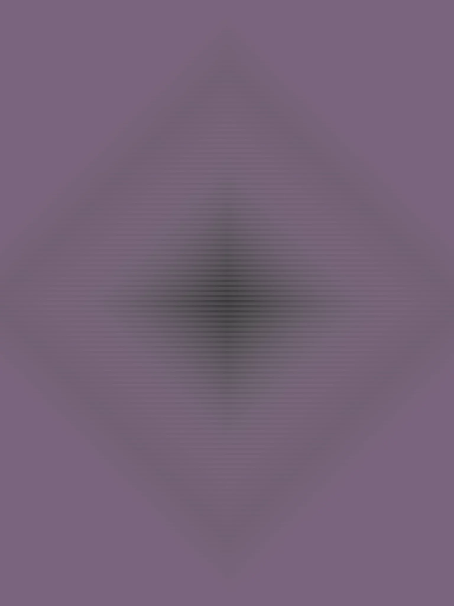 MATTHEW SWARTS A purple background with a black diamond-shaped gradient at the center, featuring horizontal lines that create an optical illusion effect—a dynamic ART piece inspired by MATTHEW SWARTS, with shading that gives depth and movement.